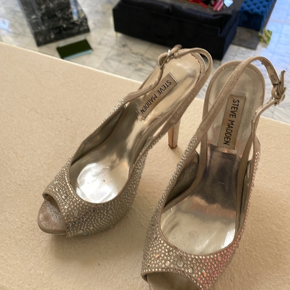 Steve Madden crystal Rhinestone heels